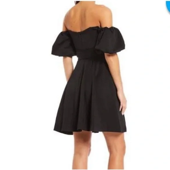 Belle Badgley Mishka Puff Sleeve Cocktail Dress- Size 12 - Picture 2 of 10